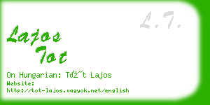 lajos tot business card